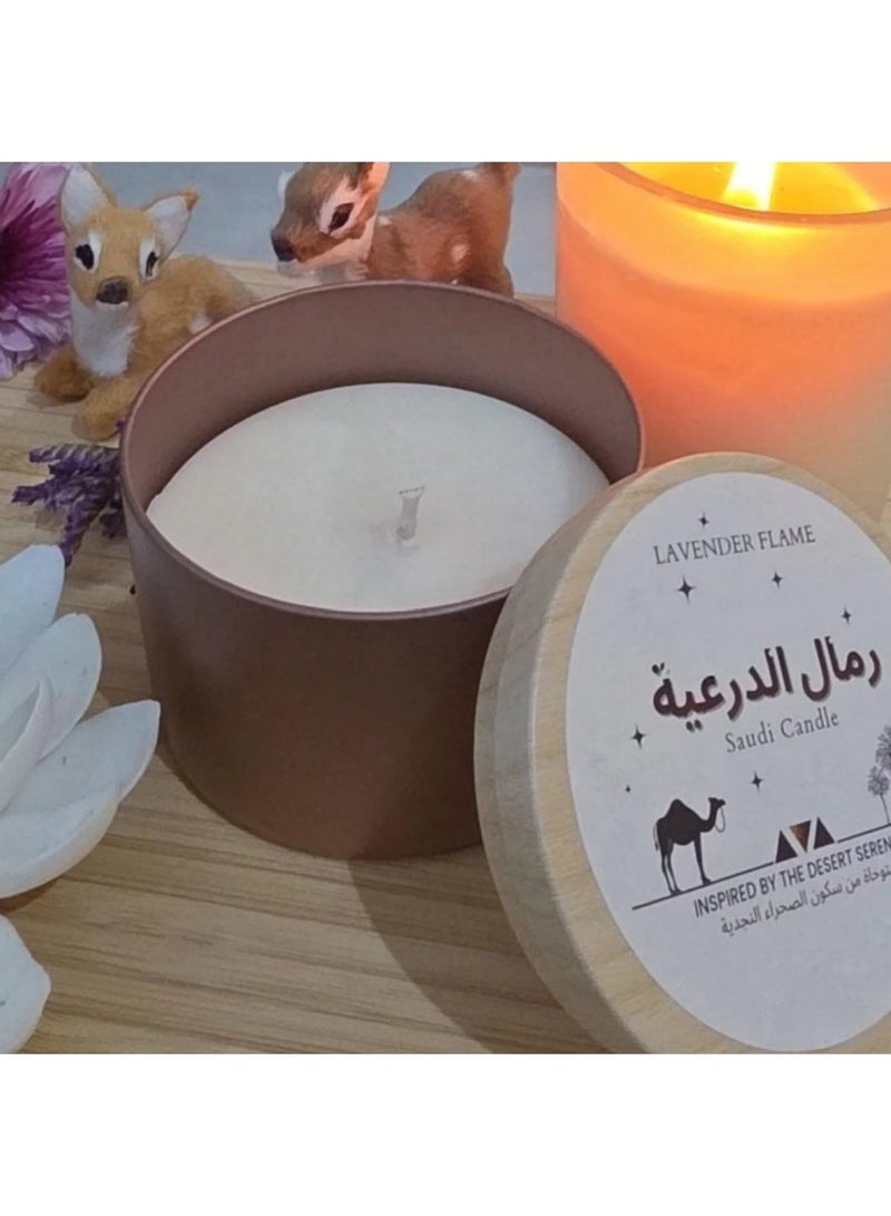 Lavender Flame Diriyah Sands Saudi Candle Inspired by Desert Serenity and the Beauty of Arabian Sands - Image 1